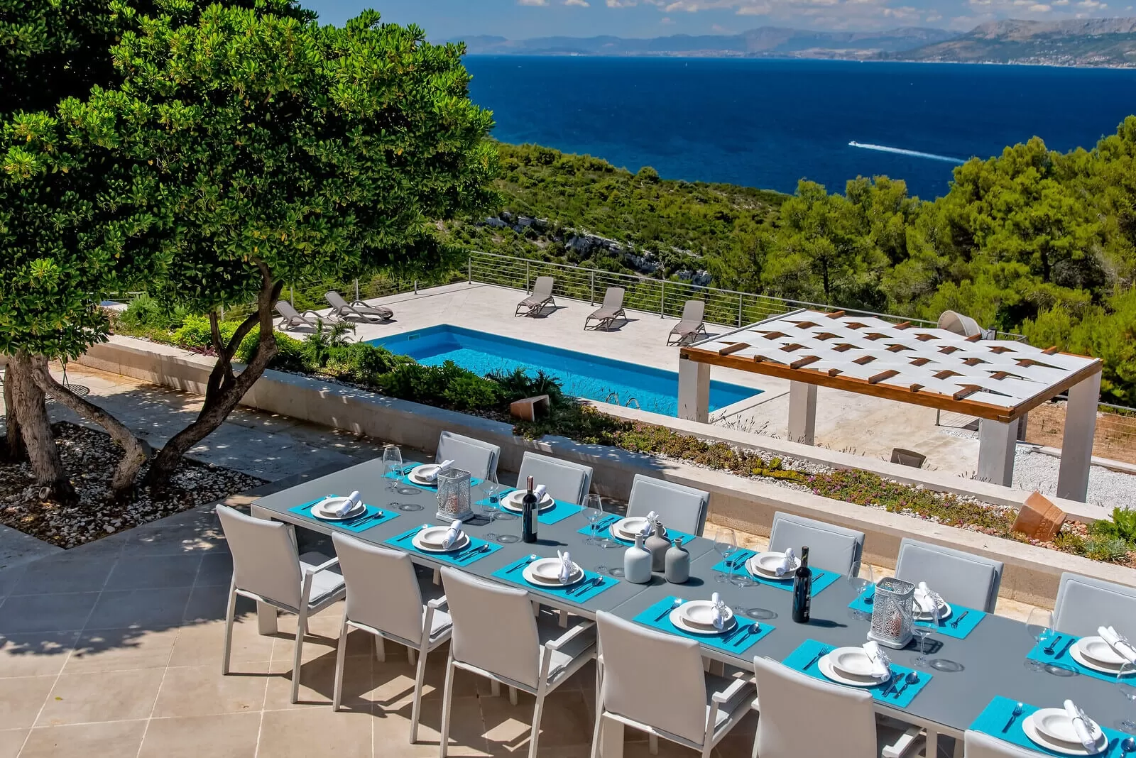 Luxury Villa Petrus with stunning panoramic view on island of Brač