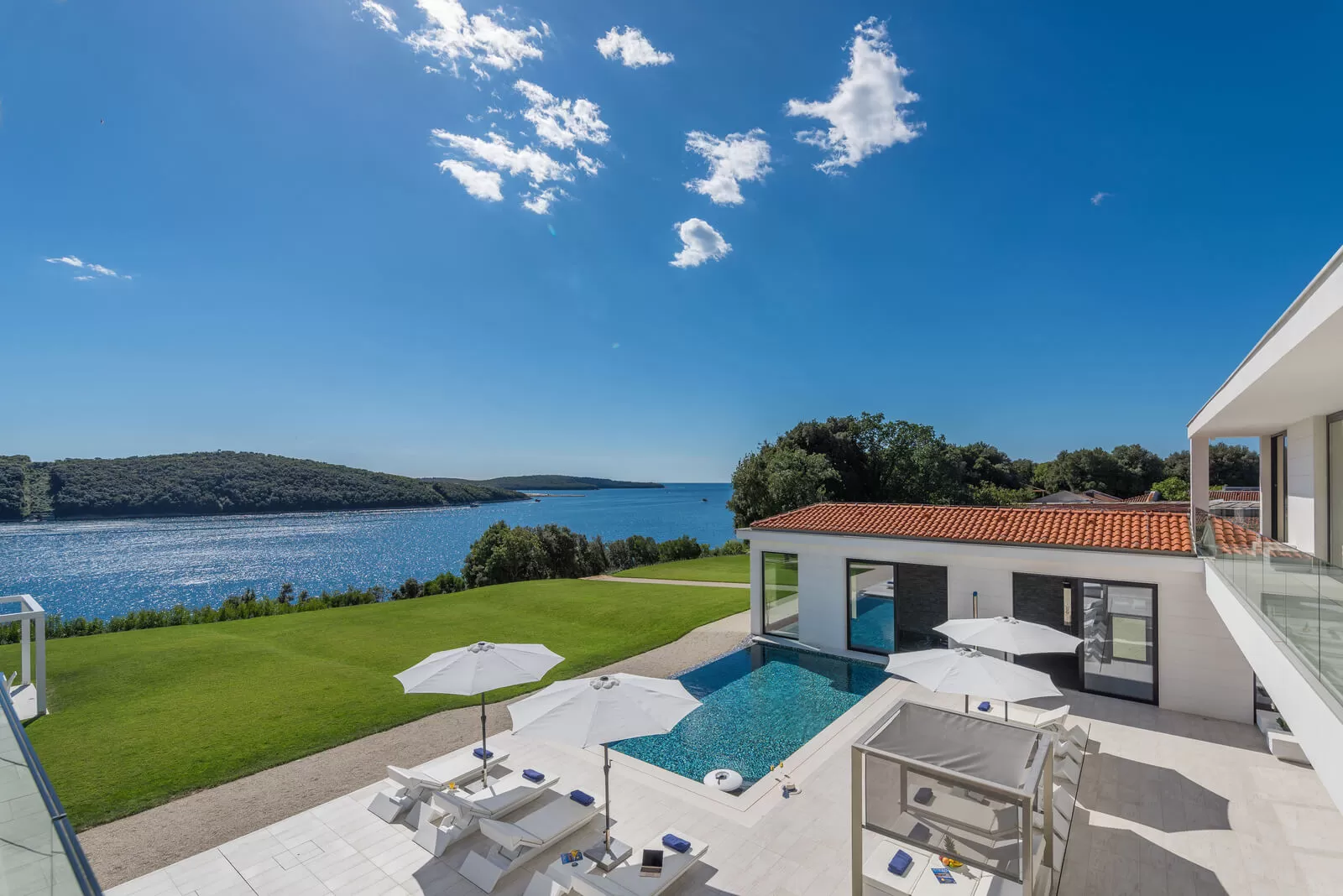 Ultra modern and luxurious Villa White Gold is located in Istria, in a secluded location with lots of privacy