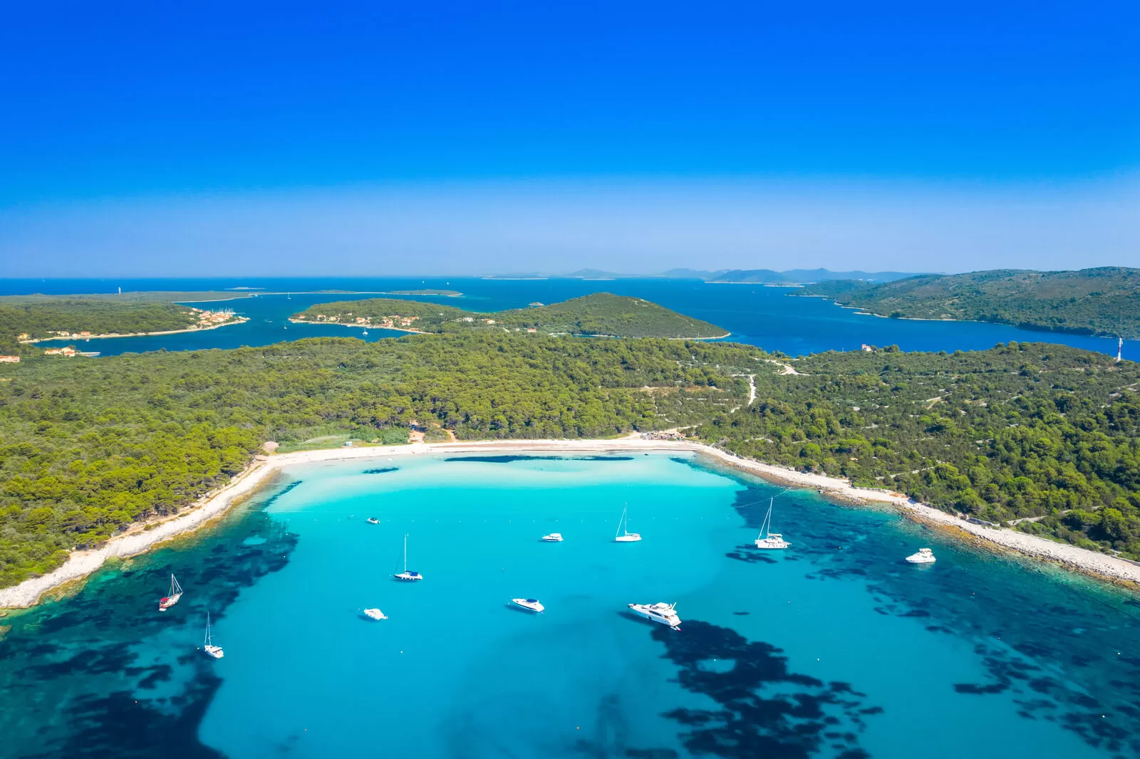 Amazing beach Sakarun with crystal clear and turquoise sea on the island of Dugi otok